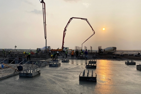 THI CÔNG MẺ BÊ TÔNG MÓNG HƠN 600M3 TẠI DỰ ÁN NHÀ MÁY SẢN XUẤT VÁN NHÂN TẠO CÔNG SUẤT 438.000 M3/NĂM